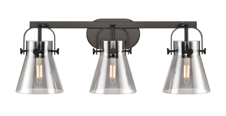 Innovations Lighting Pilaster II Cone 6" Bath Vanity Light - Matte Black Vanity Lights Innovations Lighting   