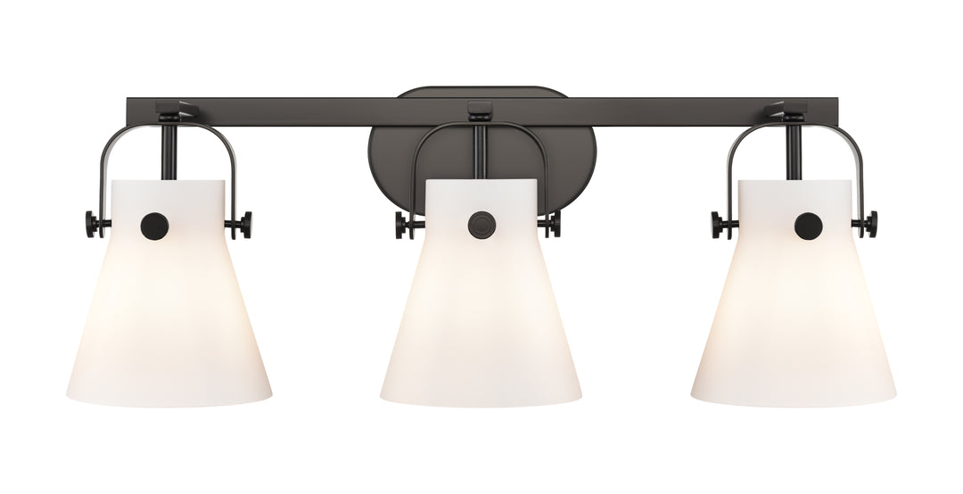 Innovations Lighting Pilaster II Cone 6" Bath Vanity Light - Matte Black Vanity Lights Innovations Lighting   