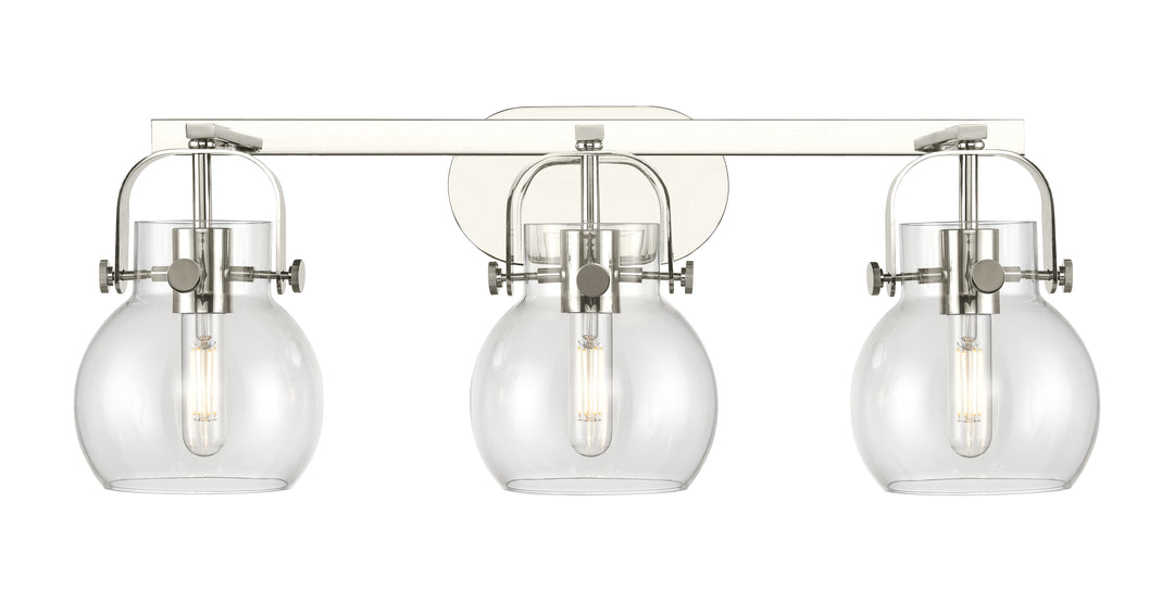 Innovations Lighting Pilaster II Sphere 6" Bath Vanity Light - Polished Nickel Vanity Lights Innovations Lighting   