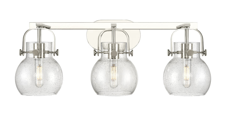 Innovations Lighting Pilaster II Sphere 6" Bath Vanity Light - Polished Nickel Vanity Lights Innovations Lighting   