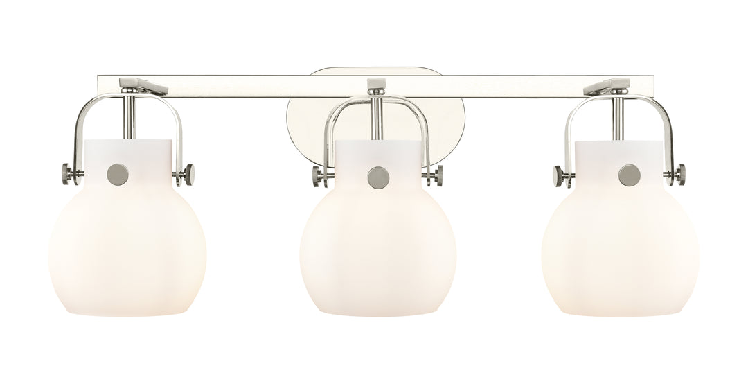 Innovations Lighting Pilaster II Sphere 6" Bath Vanity Light - Polished Nickel Vanity Lights Innovations Lighting   