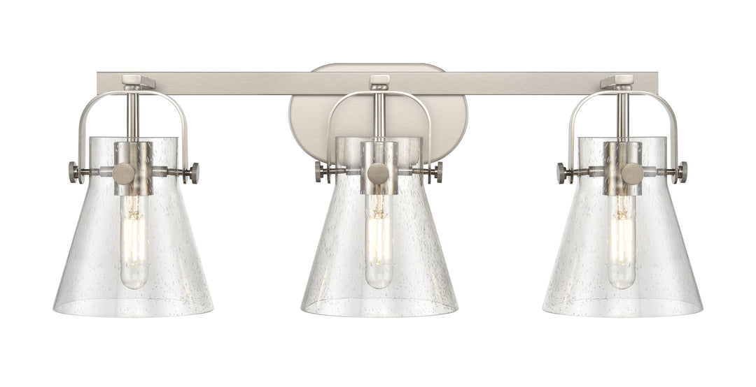 Innovations Lighting Pilaster II Cone 6" Bath Vanity Light - Satin Nickel Vanity Lights Innovations Lighting   