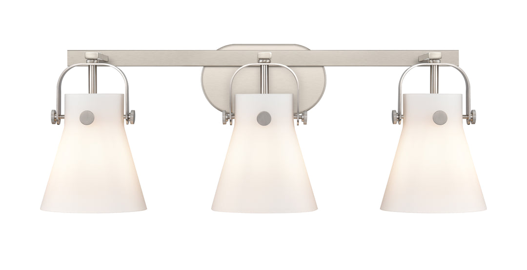 Innovations Lighting Pilaster II Cone 6" Bath Vanity Light - Satin Nickel Vanity Lights Innovations Lighting   