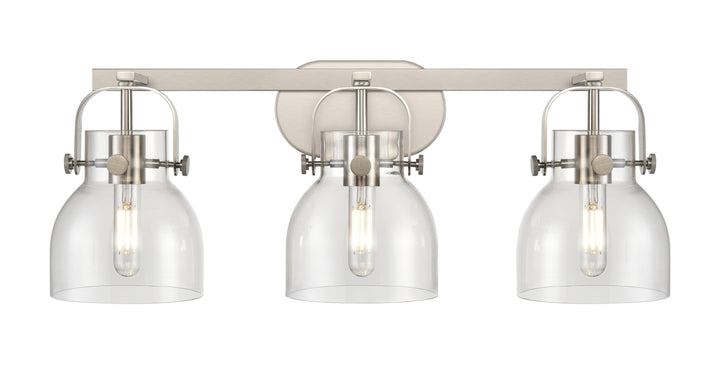 Innovations Lighting Pilaster II Bell 6" Bath Vanity Light - Satin Nickel Vanity Lights Innovations Lighting   