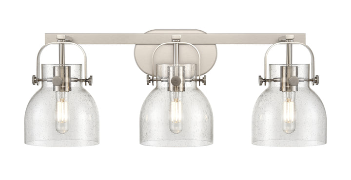 Innovations Lighting Pilaster II Bell 6" Bath Vanity Light - Satin Nickel Vanity Lights Innovations Lighting   