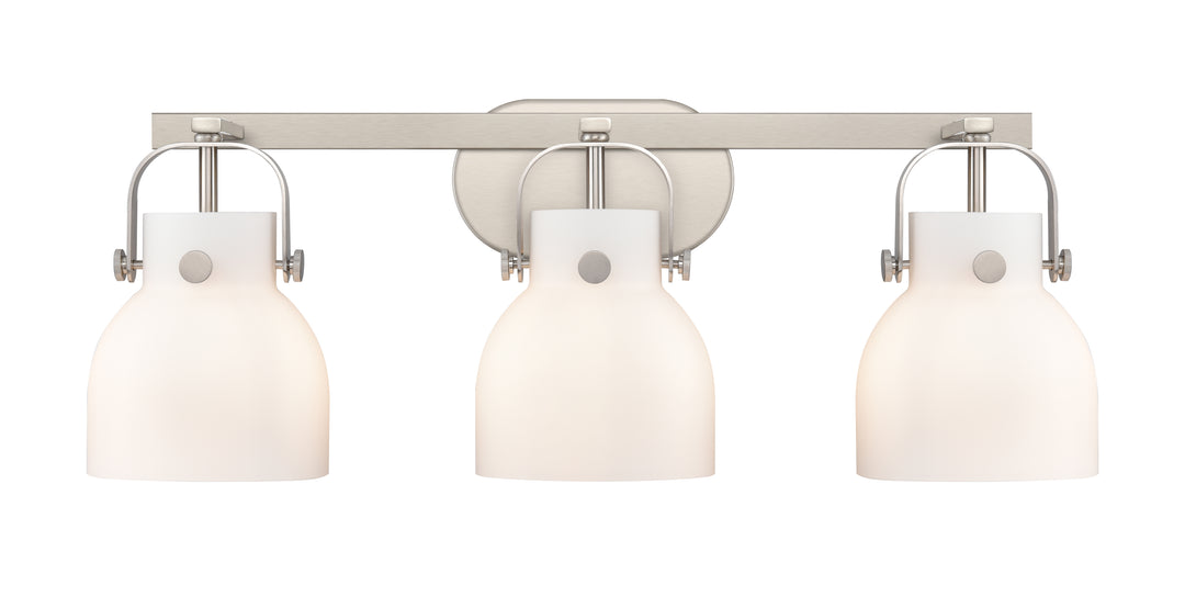 Innovations Lighting Pilaster II Bell 6" Bath Vanity Light - Satin Nickel Vanity Lights Innovations Lighting   