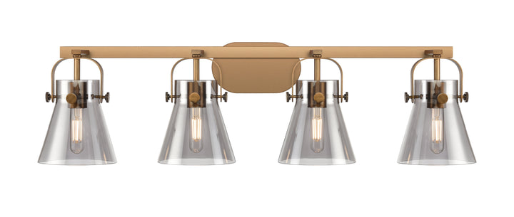 Innovations Lighting Pilaster II Cone 6" Bath Vanity Light - Brushed Brass Vanity Lights Innovations Lighting   