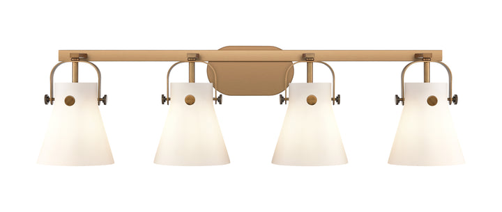 Innovations Lighting Pilaster II Cone 6" Bath Vanity Light - Brushed Brass Vanity Lights Innovations Lighting   