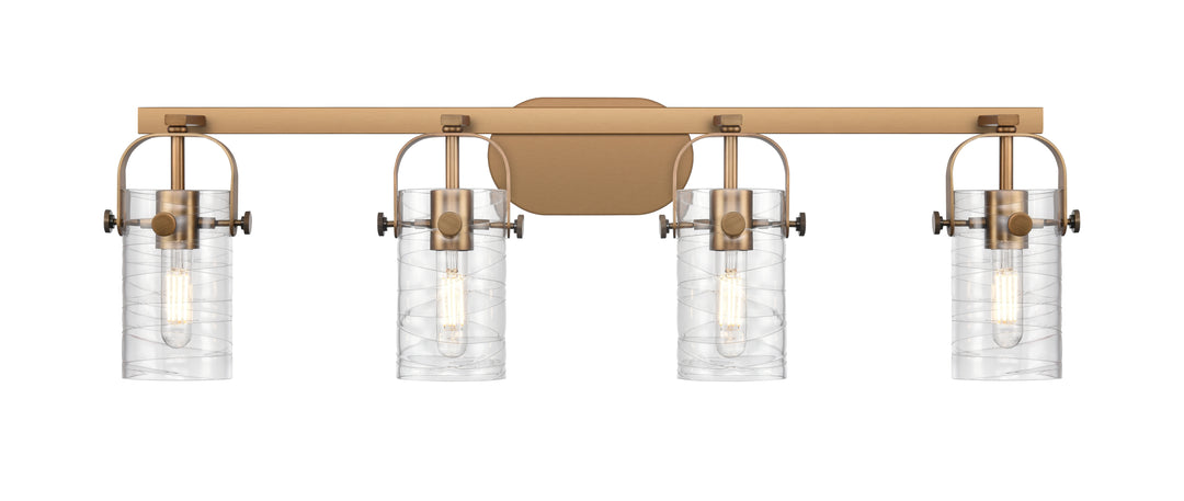 Innovations Lighting Pilaster II Cylinder 7" Bath Vanity Light - Brushed Brass Vanity Lights Innovations Lighting   