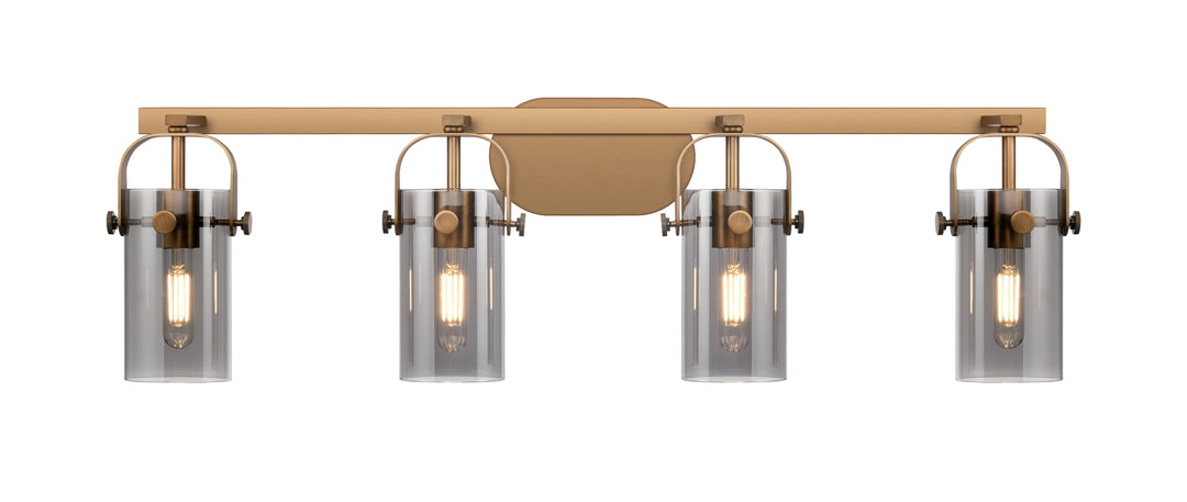 Innovations Lighting Pilaster II Cylinder 7" Bath Vanity Light - Brushed Brass Vanity Lights Innovations Lighting   