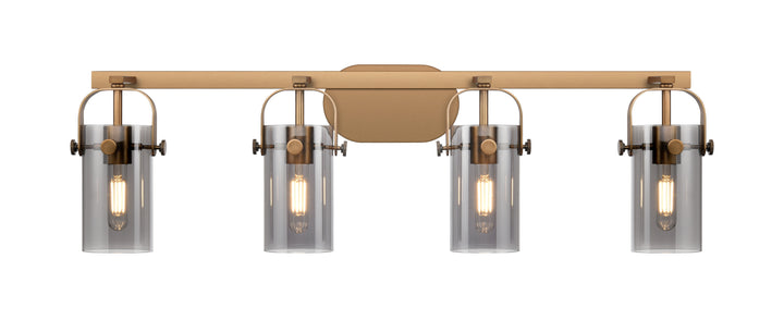 Innovations Lighting Pilaster II Cylinder 7" Bath Vanity Light - Brushed Brass Vanity Lights Innovations Lighting   