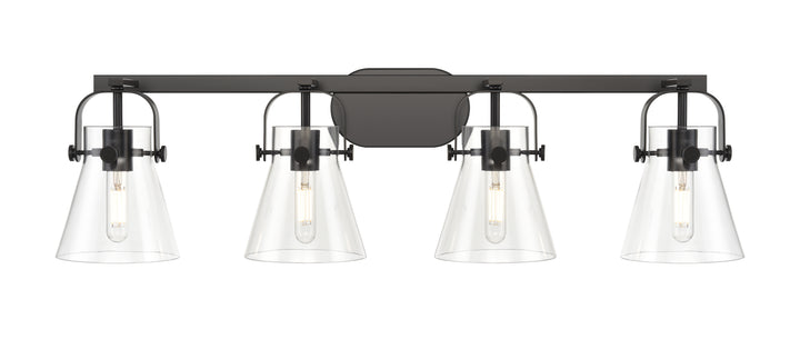 Innovations Lighting Pilaster II Cone 6" Bath Vanity Light - Matte Black Vanity Lights Innovations Lighting   