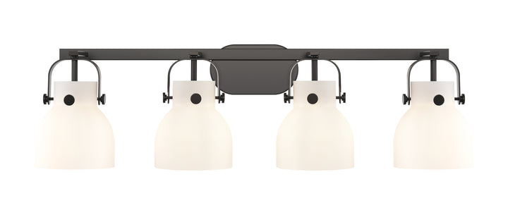 Innovations Lighting Pilaster II Bell 6" Bath Vanity Light - Matte Black Vanity Lights Innovations Lighting   