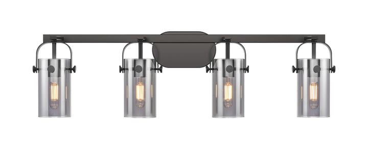 Innovations Lighting Pilaster II Cylinder 7" Bath Vanity Light - Matte Black Vanity Lights Innovations Lighting   