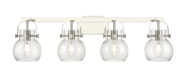 Innovations Lighting Pilaster II Sphere 6" Bath Vanity Light - Polished Nickel Vanity Lights Innovations Lighting   