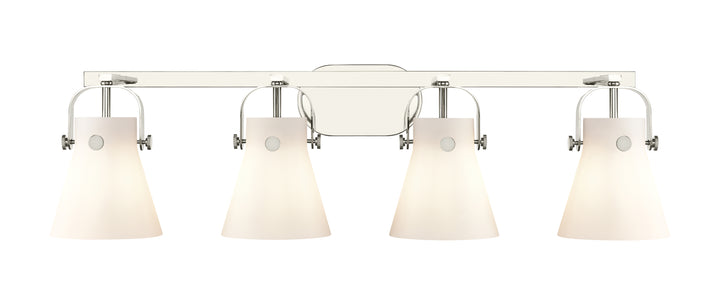 Innovations Lighting Pilaster II Cone 6" Bath Vanity Light - Polished Nickel Vanity Lights Innovations Lighting   