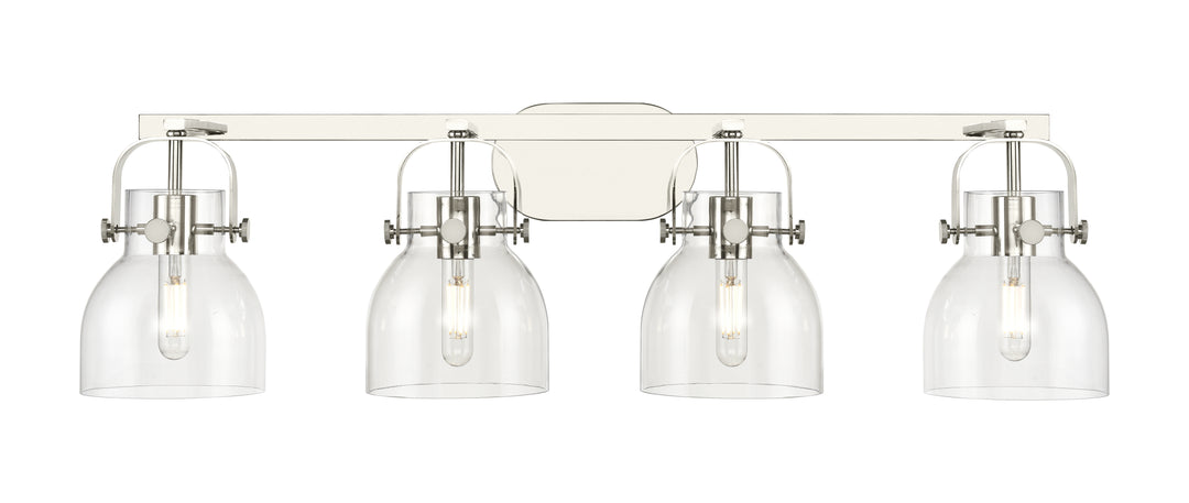 Innovations Lighting Pilaster II Bell 6" Bath Vanity Light - Polished Nickel Vanity Lights Innovations Lighting   