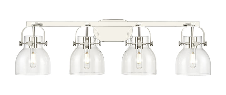 Innovations Lighting Pilaster II Bell 6" Bath Vanity Light - Polished Nickel Vanity Lights Innovations Lighting   