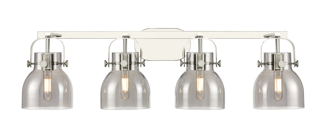 Innovations Lighting Pilaster II Bell 6" Bath Vanity Light - Polished Nickel Vanity Lights Innovations Lighting   