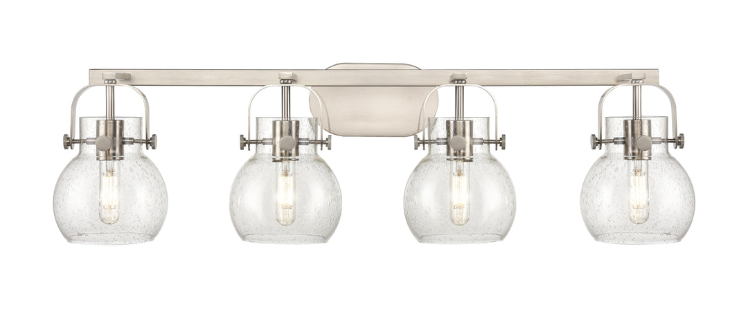 Innovations Lighting Pilaster II Sphere 6" Bath Vanity Light - Satin Nickel Vanity Lights Innovations Lighting   