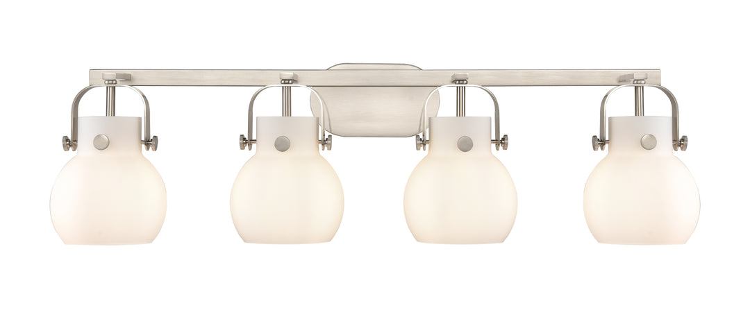 Innovations Lighting Pilaster II Sphere 6" Bath Vanity Light - Satin Nickel Vanity Lights Innovations Lighting   