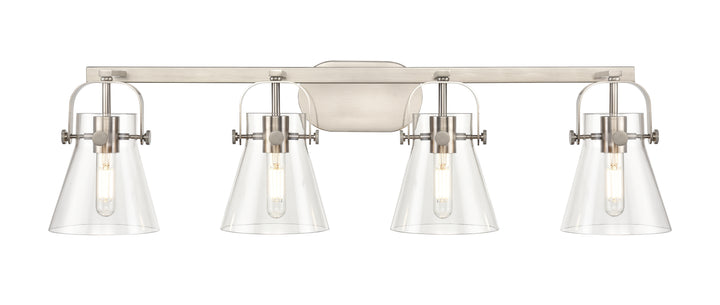 Innovations Lighting Pilaster II Cone 6" Bath Vanity Light - Satin Nickel Vanity Lights Innovations Lighting   