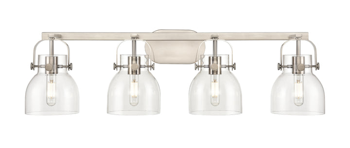 Innovations Lighting Pilaster II Bell 6" Bath Vanity Light - Satin Nickel Vanity Lights Innovations Lighting   