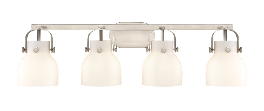 Innovations Lighting Pilaster II Bell 6" Bath Vanity Light - Satin Nickel Vanity Lights Innovations Lighting   