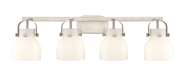 Innovations Lighting Pilaster II Bell 6" Bath Vanity Light - Satin Nickel Vanity Lights Innovations Lighting   