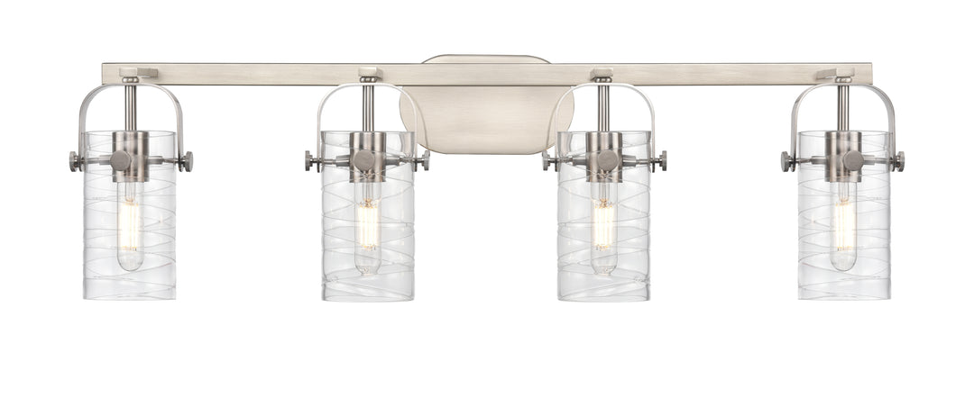 Innovations Lighting Pilaster II Cylinder 7" Bath Vanity Light - Satin Nickel Vanity Lights Innovations Lighting   