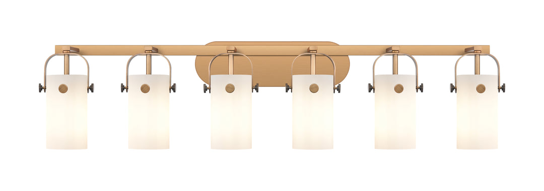 Innovations Lighting Pilaster II Cylinder 7" Bath Vanity Light - Brushed Brass Vanity Lights Innovations Lighting White ; Glass Type: Frosted  