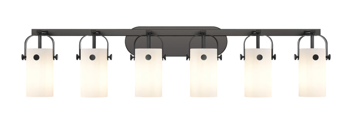 Innovations Lighting Pilaster II Cylinder 7" Bath Vanity Light - Matte Black Vanity Lights Innovations Lighting White ; Glass Type: Frosted  