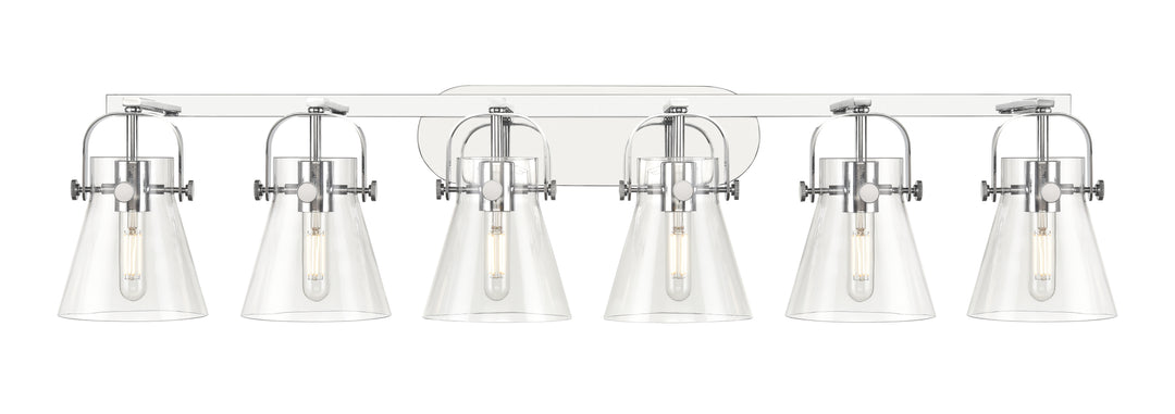 Innovations Lighting Pilaster II Cone 6" Bath Vanity Light - Polished Chrome Vanity Lights Innovations Lighting   