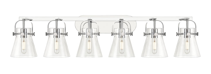 Innovations Lighting Pilaster II Cone 6" Bath Vanity Light - Polished Chrome Vanity Lights Innovations Lighting   