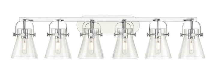 Innovations Lighting Pilaster II Cone 6" Bath Vanity Light - Polished Chrome Vanity Lights Innovations Lighting   