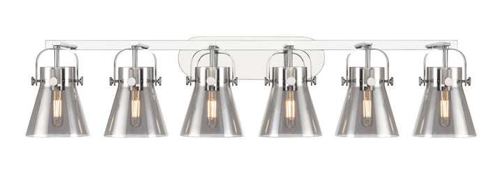 Innovations Lighting Pilaster II Cone 6" Bath Vanity Light - Polished Chrome Vanity Lights Innovations Lighting   