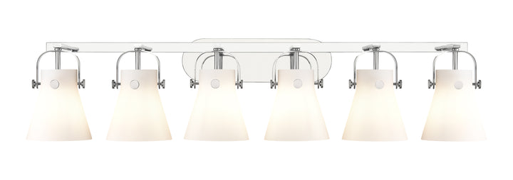 Innovations Lighting Pilaster II Cone 6" Bath Vanity Light - Polished Chrome Vanity Lights Innovations Lighting   