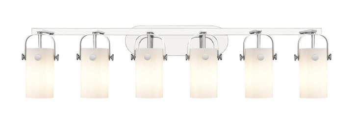 Innovations Lighting Pilaster II Cylinder 7" Bath Vanity Light - Polished Chrome Vanity Lights Innovations Lighting White ; Glass Type: Frosted  