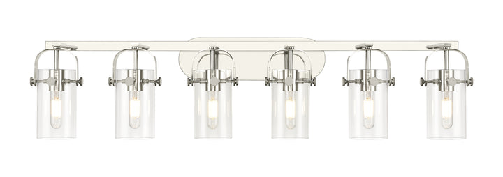 Innovations Lighting Pilaster II Cylinder 7" Bath Vanity Light - Polished Nickel Vanity Lights Innovations Lighting Clear ; Glass Type: Clear  