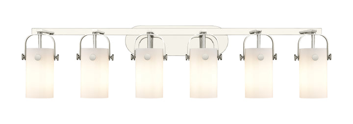 Innovations Lighting Pilaster II Cylinder 7" Bath Vanity Light - Polished Nickel Vanity Lights Innovations Lighting White ; Glass Type: Frosted  