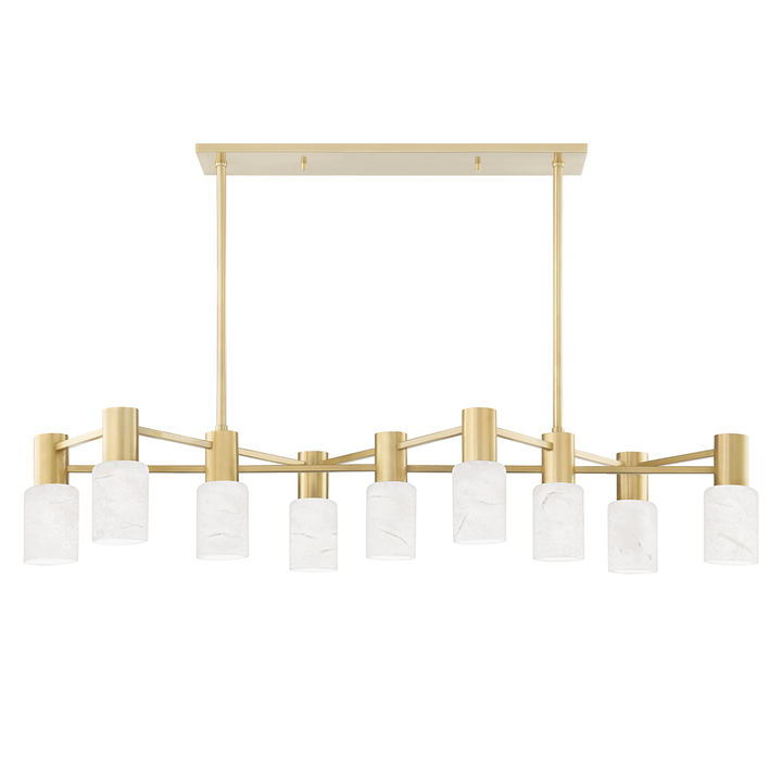 Hudson Valley Lighting Centerport Linear Chandeliers Hudson Valley Lighting Aged Brass  