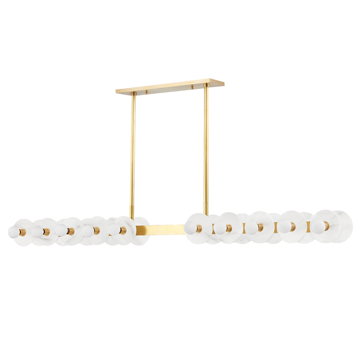 Hudson Valley Lighting Austen Linear Chandeliers Hudson Valley Lighting Aged Brass  