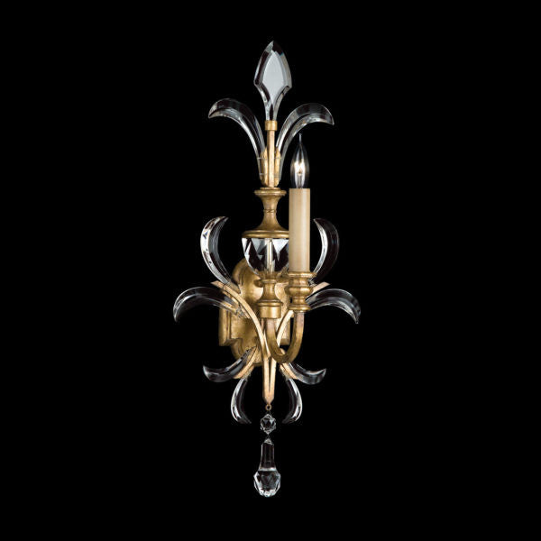 Fine Art Handcrafted Lighting Beveled Arcs 29"H Sconce in Muted Gold Leaf (760450ST)