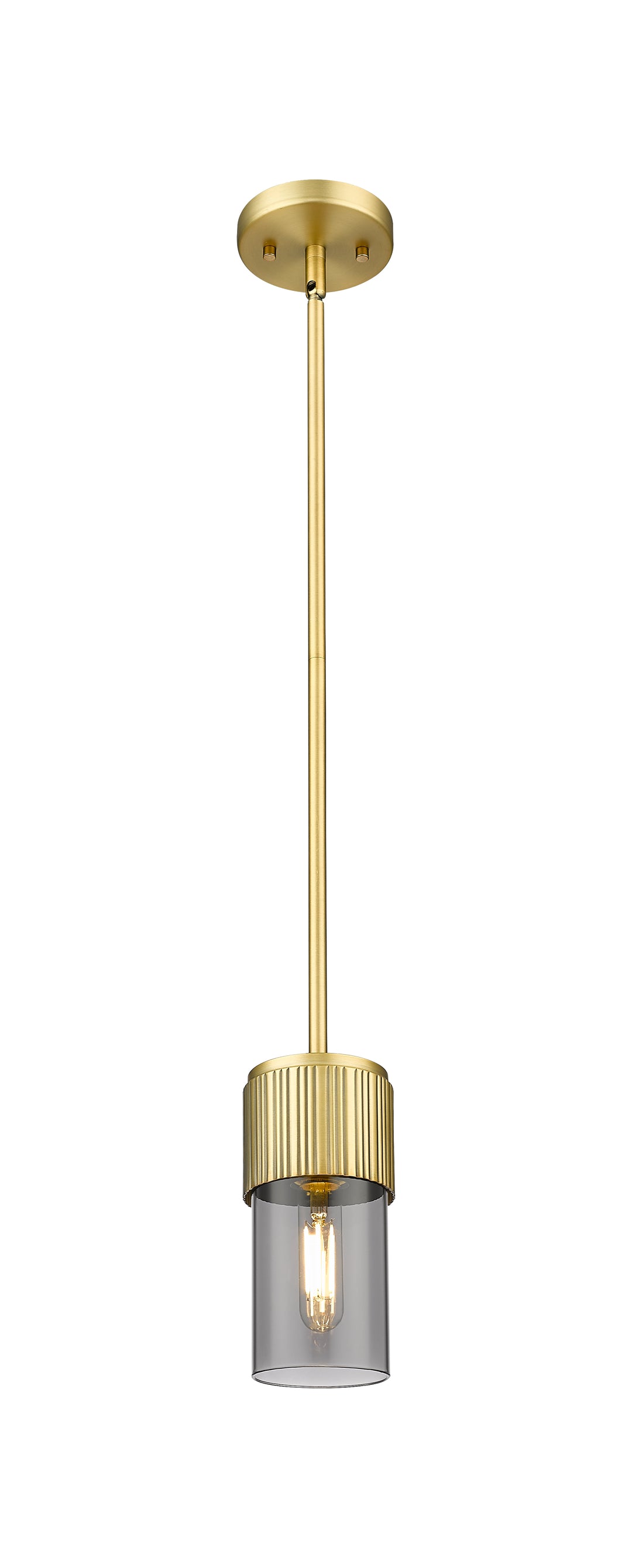 Innovations Lighting Bolivar 7" Pendant Pendants Innovations Lighting Brushed Brass Light Smoke ; Glass Type: Smoked 