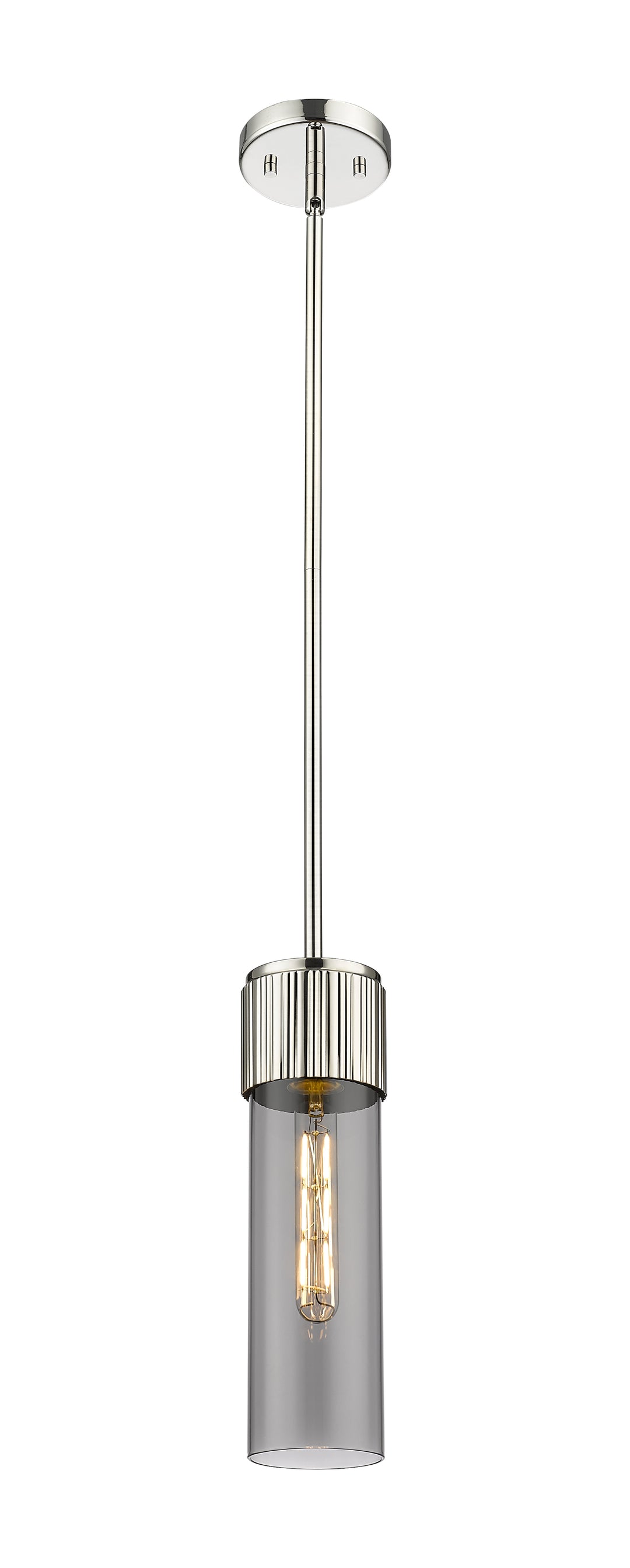 Innovations Lighting Bolivar 12" Pendant Pendants Innovations Lighting Polished Nickel Light Smoke ; Glass Type: Smoked 