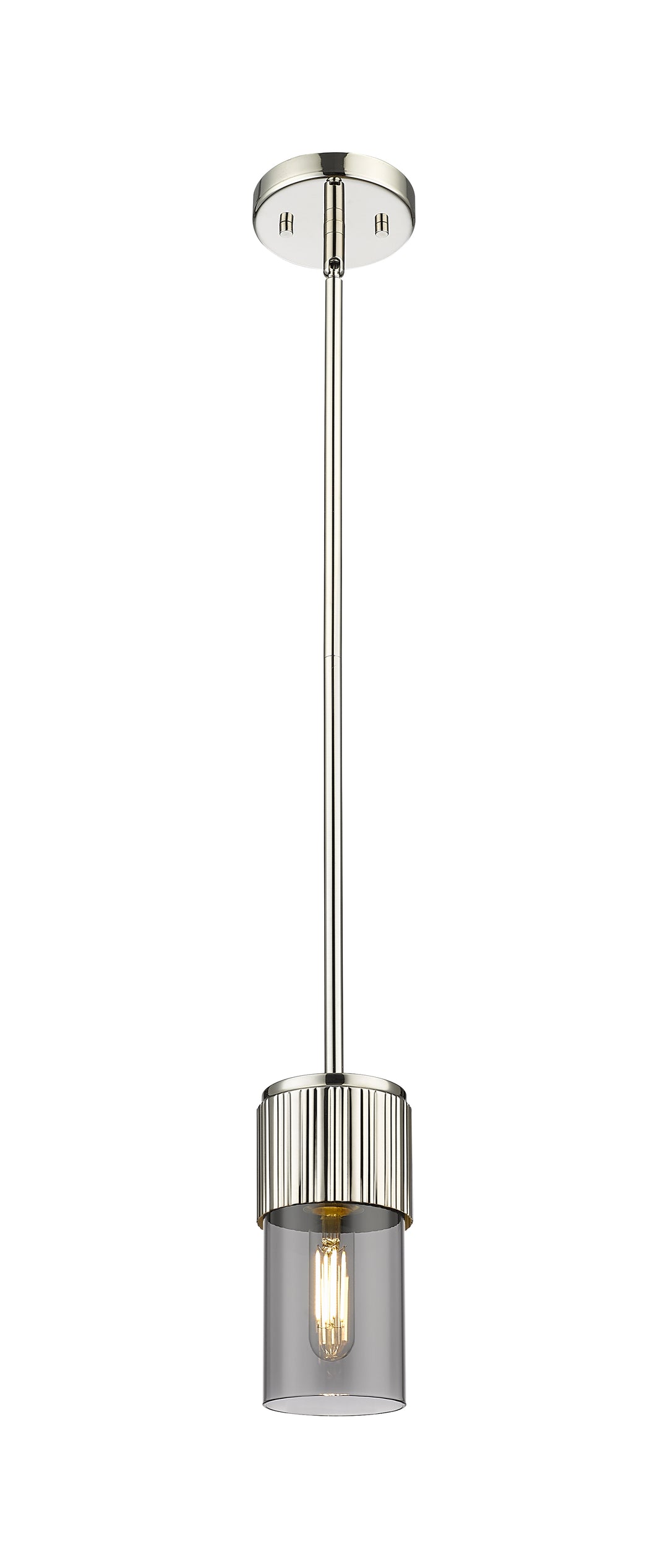 Innovations Lighting Bolivar 7" Pendant Pendants Innovations Lighting Polished Nickel Light Smoke ; Glass Type: Smoked 