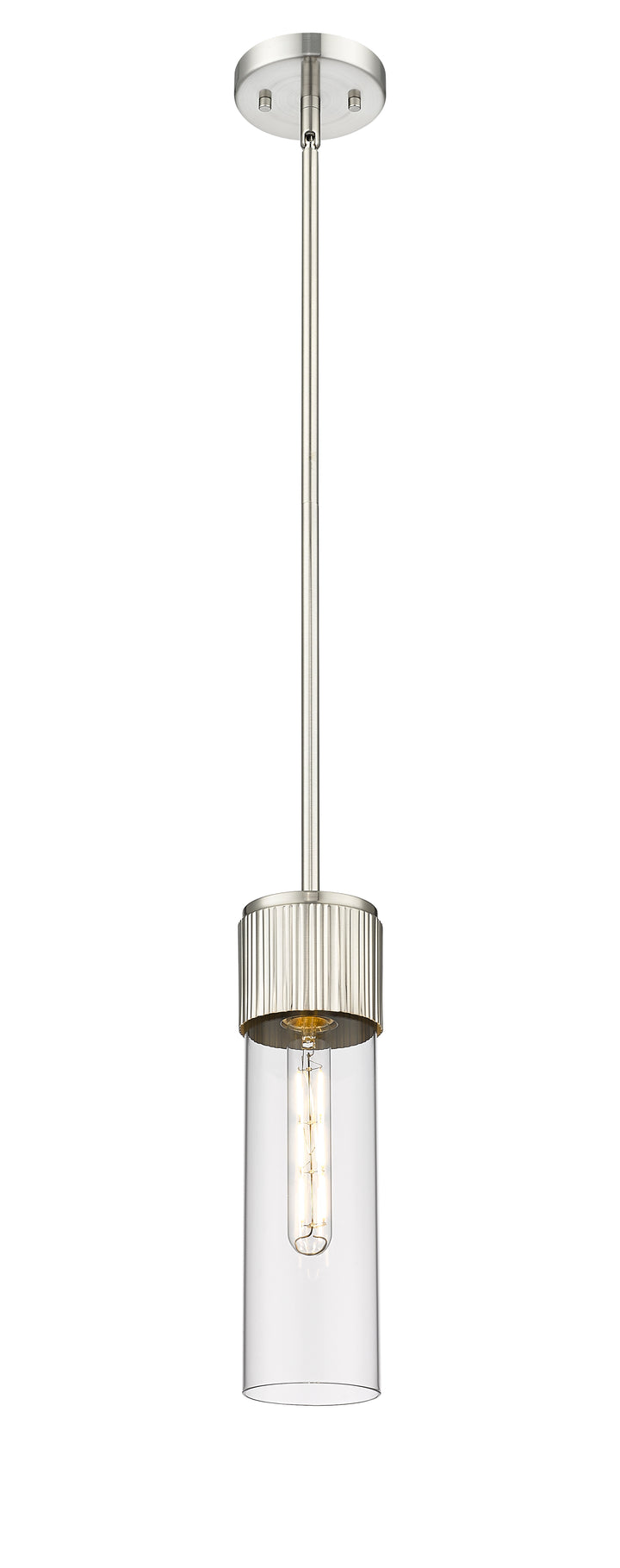 Innovations Lighting Bolivar 12" Pendant Pendants Innovations Lighting Satin Nickel Clear ; Glass Type: Clear 