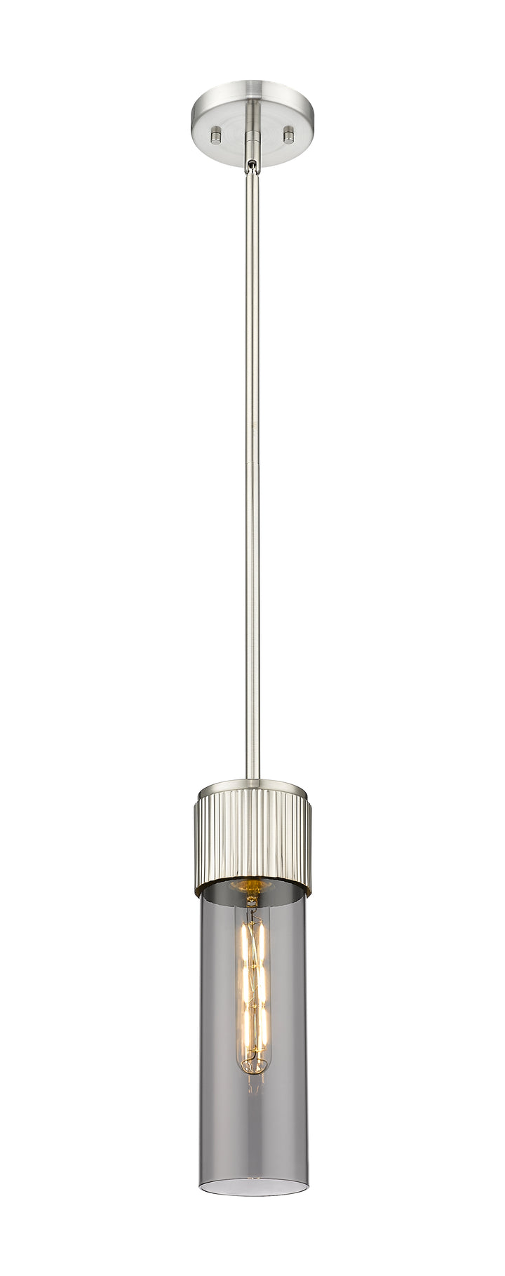 Innovations Lighting Bolivar 12" Pendant Pendants Innovations Lighting Satin Nickel Light Smoke ; Glass Type: Smoked 