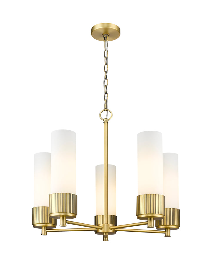 Innovations Lighting Bolivar 12" Chandelier Chandeliers Innovations Lighting Brushed Brass White ; Glass Type: Frosted 