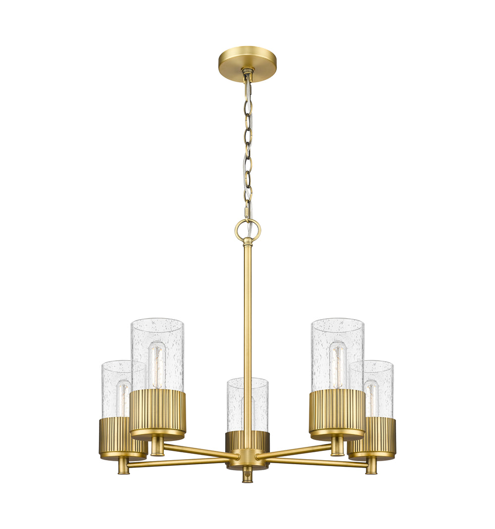 Innovations Lighting Bolivar 7" Chandelier Chandeliers Innovations Lighting Brushed Brass Seedy ; Glass Type: Seedy 